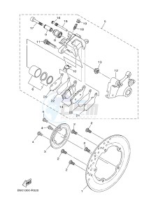 MTM850 MTM-850 XSR900 (B901) drawing REAR BRAKE CALIPER