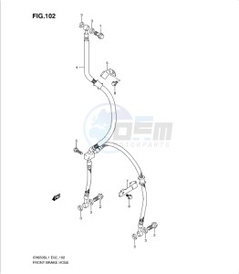 SV650/S drawing FRONT BRAKE HOSE (SV650SL1 E2)