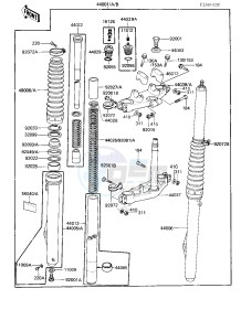 KDX 200 A [KDX200] (A1-A3) [KDX200] drawing FRONT FORK