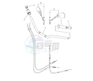 FZ6 S2 600 drawing STEERING HANDLE AND CABLE