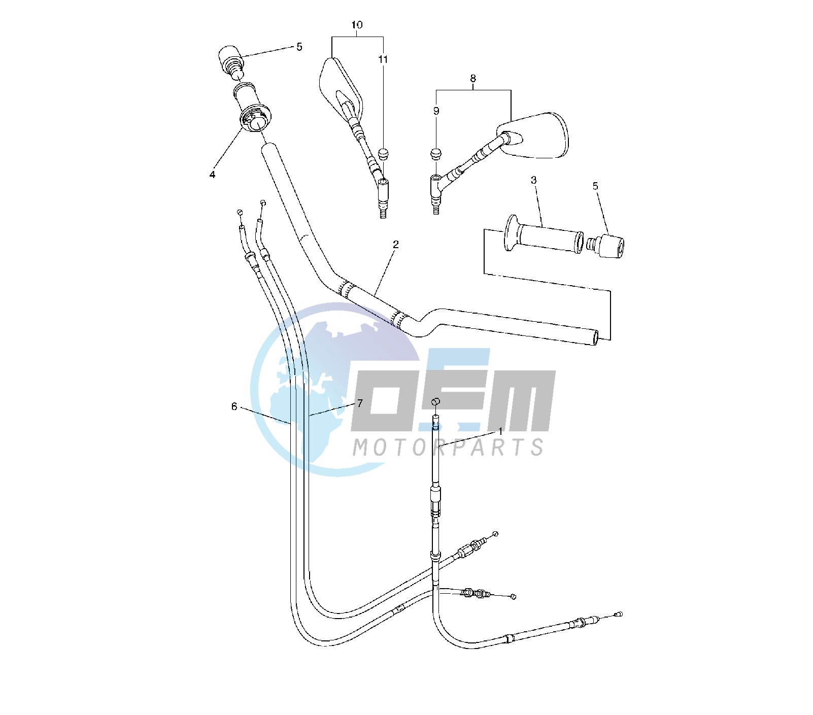 STEERING HANDLE AND CABLE