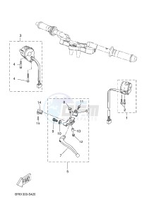 YZF-R125A YZF-R125 ABS R125 (BR61 BR61 BR61 BR61) drawing HANDLE SWITCH & LEVER