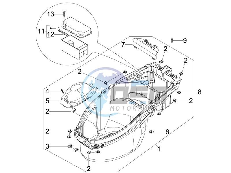 Helmet box - Undersaddle