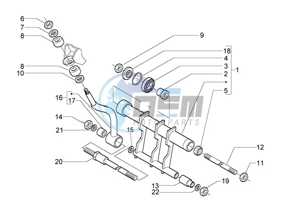 Swinging arm