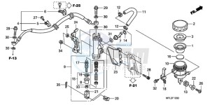 CBR1000RR9 Australia - (U / MME) drawing REAR BRAKE MASTER CYLINDER (CBR1000RR)