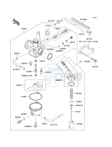 KLX 110 A (KLX110 MONSTER ENERGY) (A6F-A9FA) A6F drawing CARBURETOR -- A6F_A7F- --- US- -