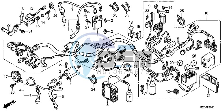 WIRE HARNESS (VT750C2B/C/CA)