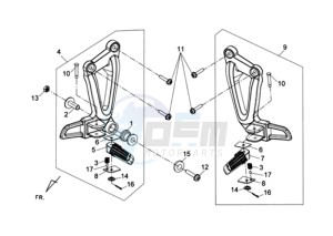 WOLF 125 EFI drawing FOOT REST L / R