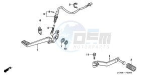 VFR800A9 France - (F / ABS CMF MME) drawing PEDAL