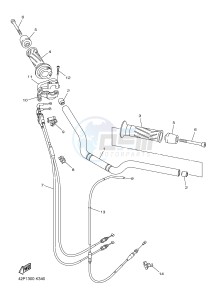 FZ8-S FZ8 FAZER 800 (42PA 42PE) drawing STEERING HANDLE & CABLE