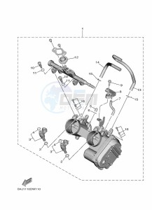 YXE1000EWS YX10EPSM (B4M2) drawing THROTTLE BODY ASSY 1