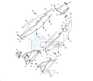 YBR 250 drawing SIDE COVER