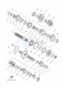 XSR700 MTM690D-U (BJY2) drawing TRANSMISSION