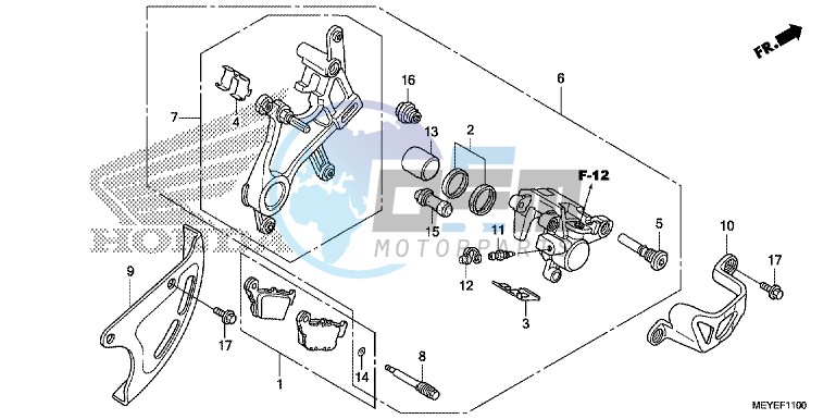 REAR BRAKE CALIPER