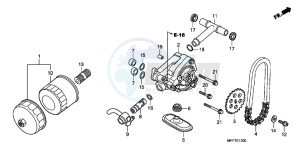 XL700VAB TRANSALP E drawing OIL FILTER/OIL PUMP