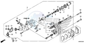 TRX500FM5F TRX500FM Europe Direct - (ED) drawing REAR BRAKE CALIPER