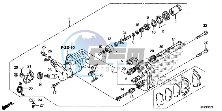 REAR BRAKE CALIPER