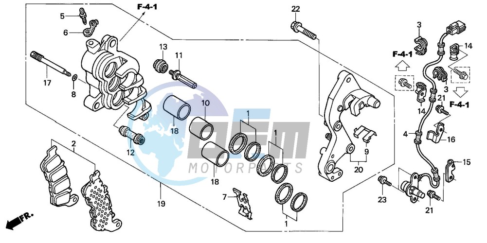 FRONT BRAKE CALIPER (CBF500A)