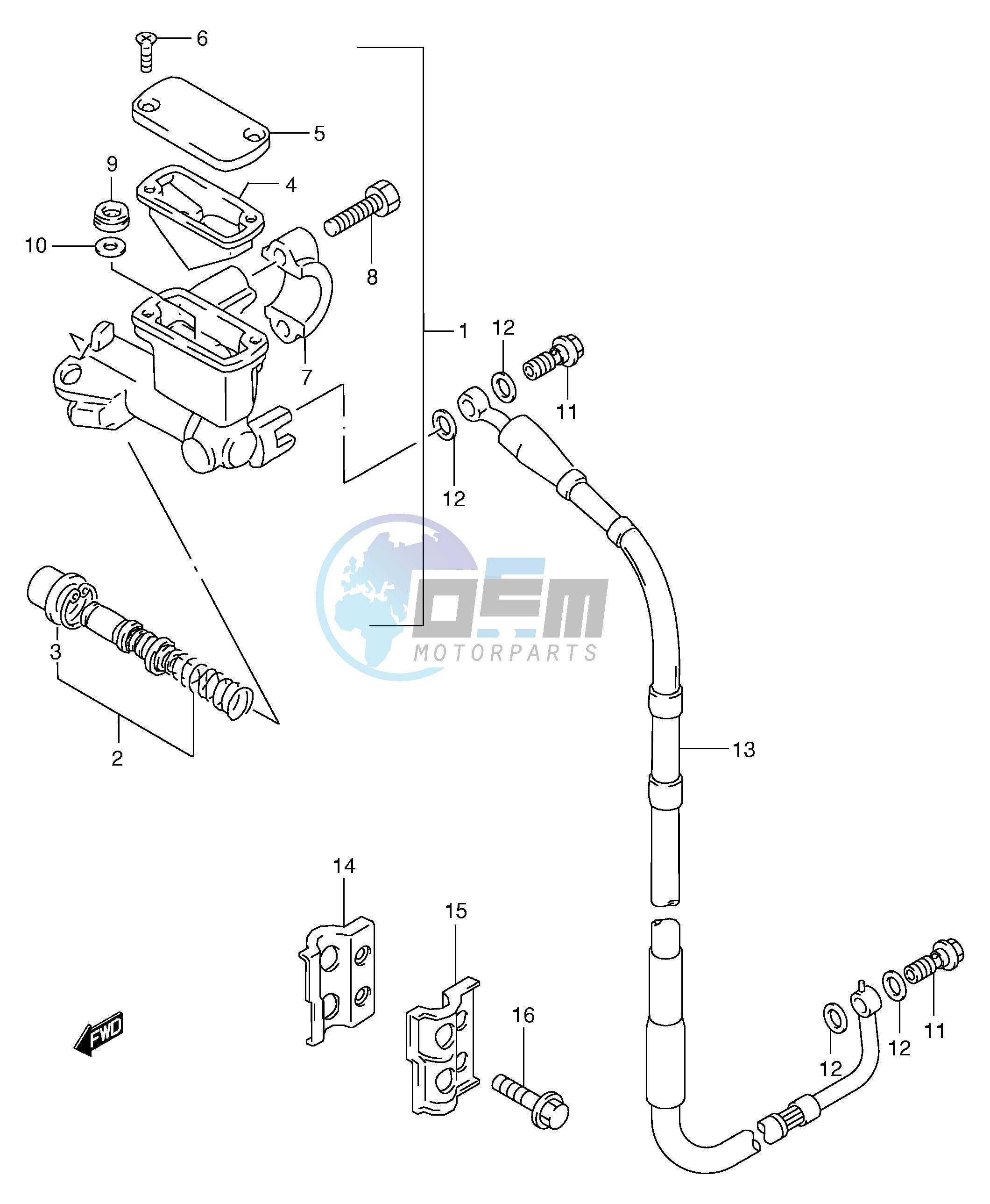 FRONT MASTER CYLINDER (MODEL X Y)