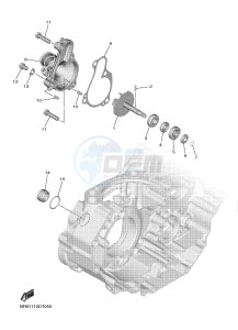 YZ450F (BR92) drawing WATER PUMP