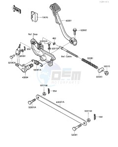 VN 750 A [VULCAN 750] (A2-A5) [VULCAN 750] drawing BRAKE PEDAL_TORQUE LINK