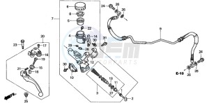 VTR1000F SUPER HAWK drawing CLUTCH MASTER CYLINDER