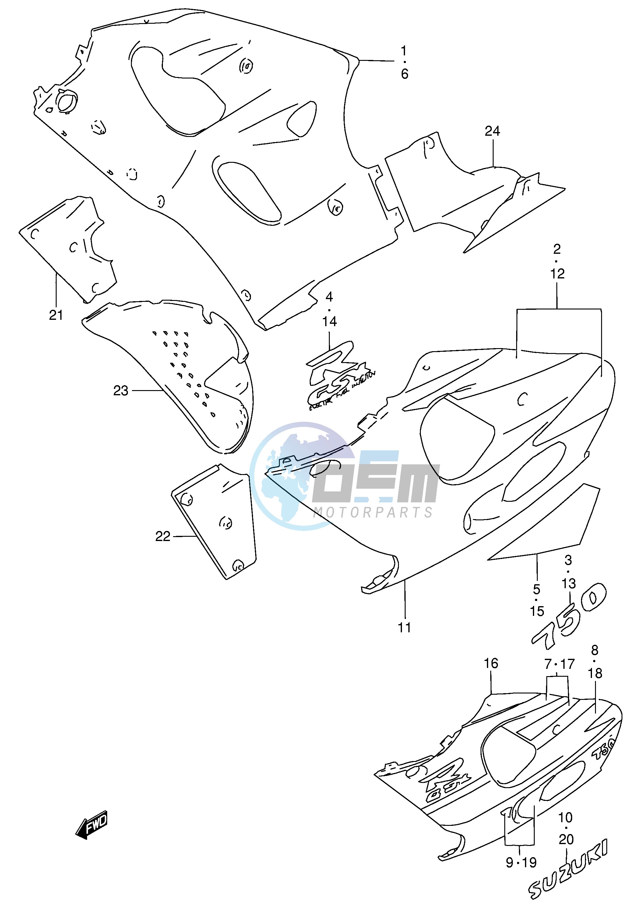 UNDER COWLING BODY (MODEL W)