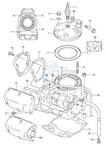 RM250 (E3-E28) drawing CYLINDER (MODEL T V W)