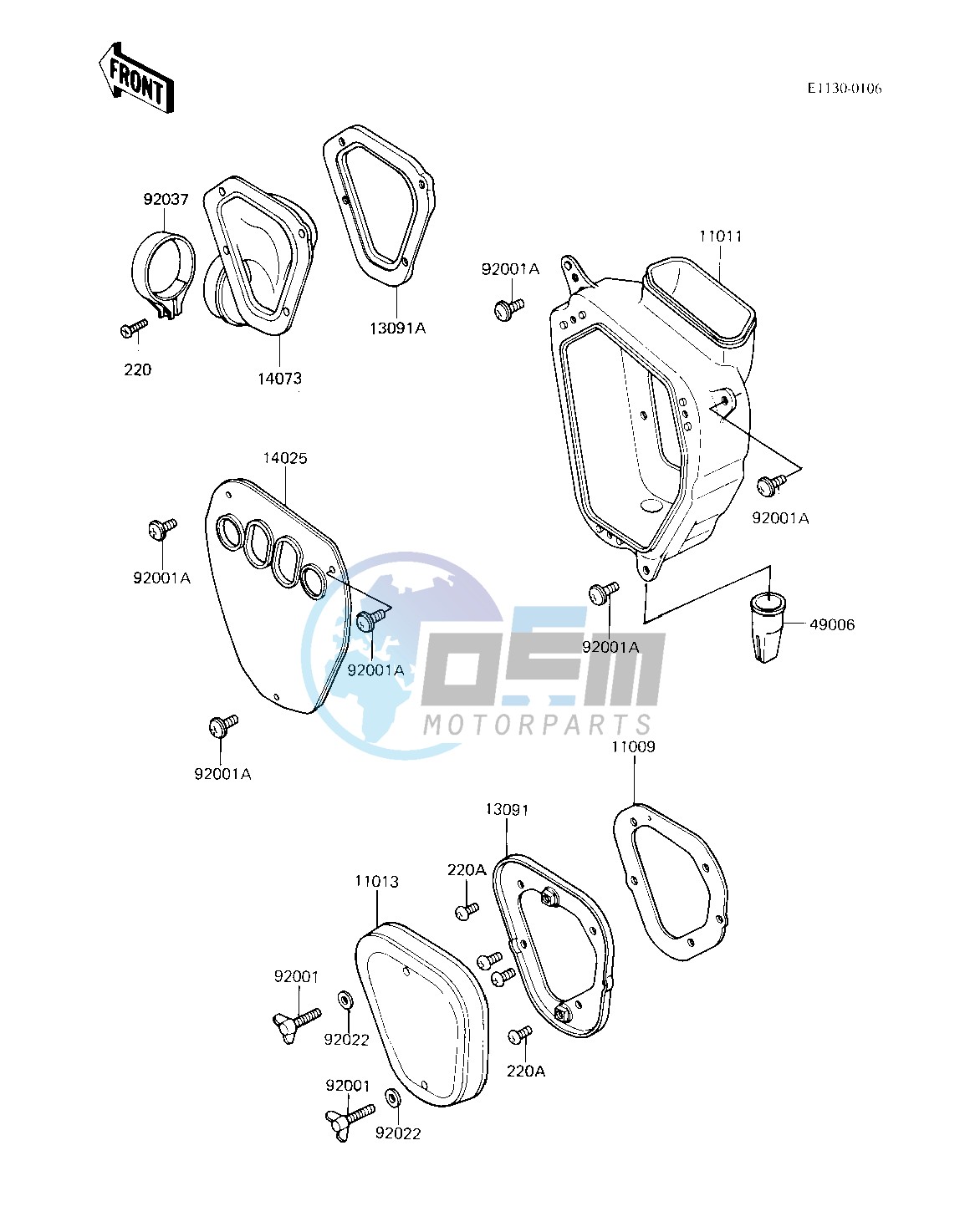 AIR CLEANER -- 83 KX250-C1- -