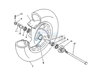 XC FLY ONE 150 drawing FRONT WHEEL