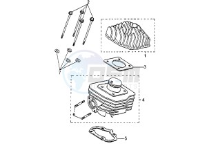 SV 100 L - 100 cc drawing CYLINDER HEAD