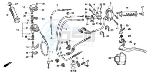 TRX450ER drawing HANDLE LEVER/SWITCH/CABLE (TRX450R4,5)