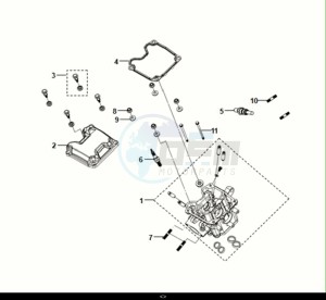 NH-T 200I (MG20BW-EU) (E5) (M1) drawing CYLINDER HEAD - CYLINDER HEAD COVER