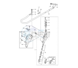 WR F 450 drawing REAR MASTER CYLINDER