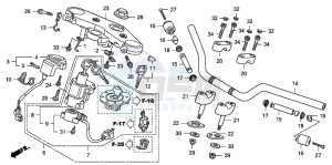 CB1300S CB1300SUPER FOUR drawing HANDLE PIPE/TOP BRIDGE