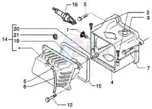 Liberty 50 4t drawing Cylinder head cover