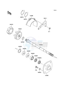 JET SKI 800 SX-R JS800A9F EU drawing Drive Shaft