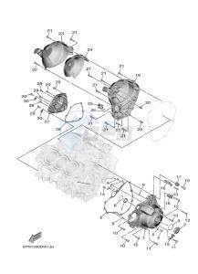 TRACER 9 MTT890 (B5U9) drawing CRANKCASE COVER 1