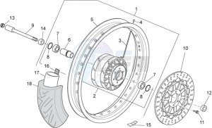 Nevada Classic 750 drawing Front wheel I