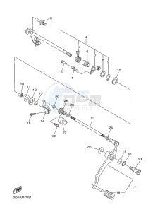 XJ6SA 600 DIVERSION (S-TYPE, ABS) (36DF 36DJ) drawing SHIFT SHAFT