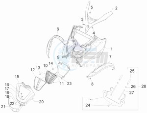 MP3 400 ie lt Touring drawing Front shield