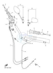 FZ8-NA FZ8 (NAKED, ABS) 800 (59P9) drawing STEERING HANDLE & CABLE