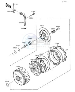 KSF 250 A [MOJAVE 250] (A3-A7) [MOJAVE 250] drawing CLUTCH