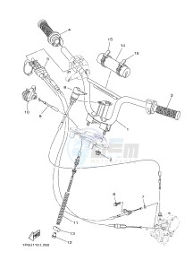 TT-R50 TT-R50E (2CJJ 2CJK 2CJL) drawing STEERING HANDLE & CABLE