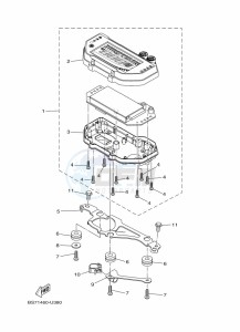 YZF320-A YZF-R3 (B7P3) drawing METER