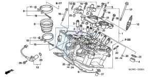 VFR8009 Europe Direct - (ED / MME) drawing CYLINDER HEAD (REAR)