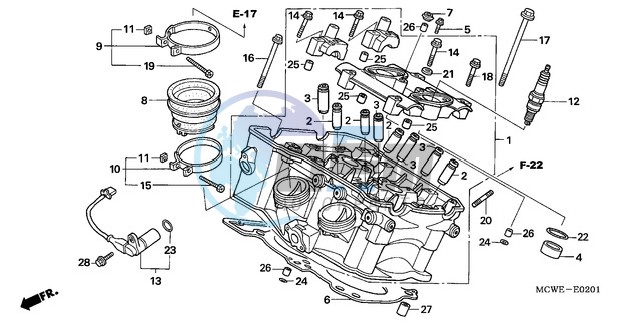 CYLINDER HEAD (REAR)