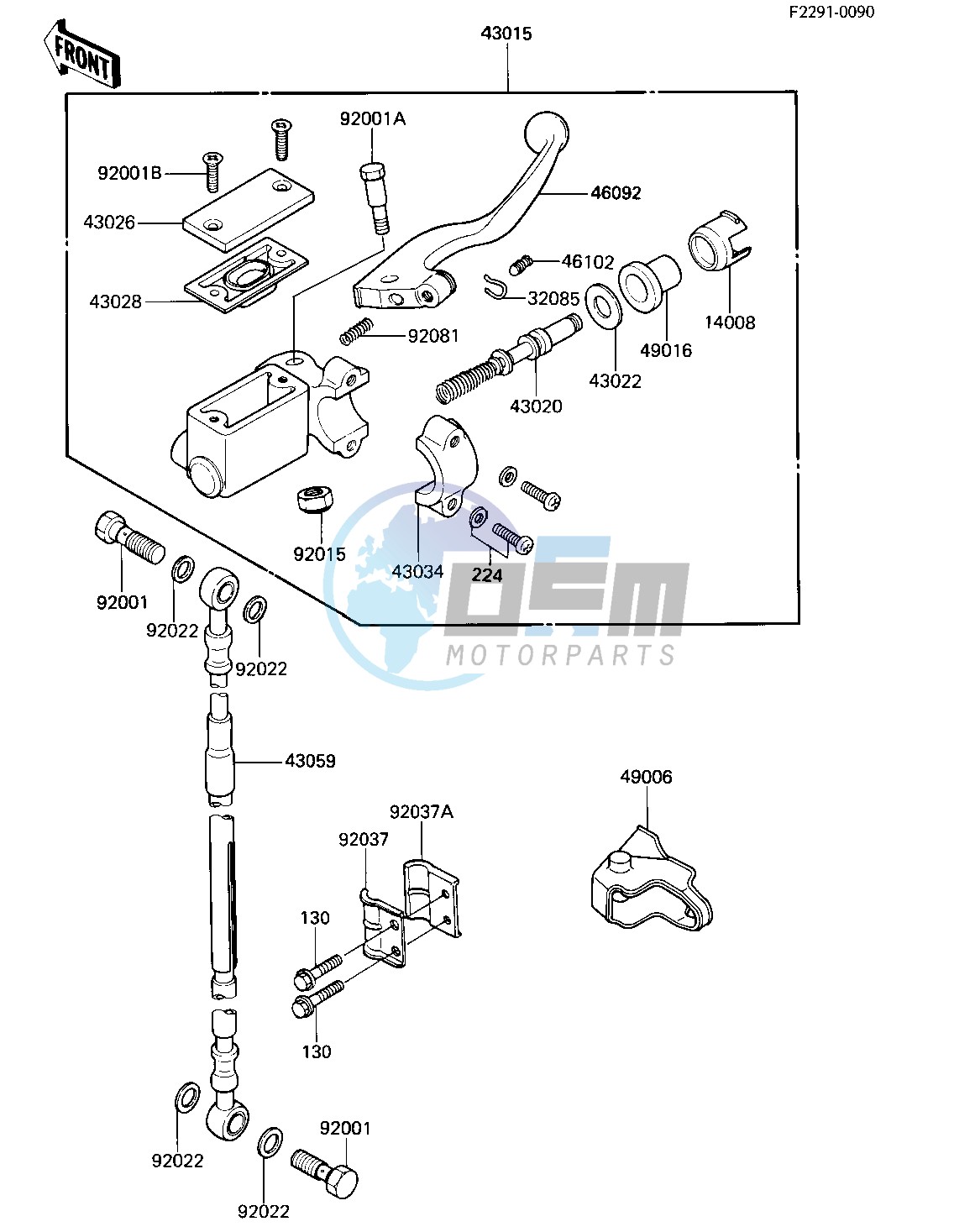 FRONT MASTER CYLINDER -- 84 A2- -