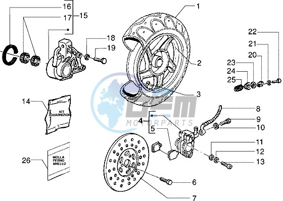 Front wheel - Caliper