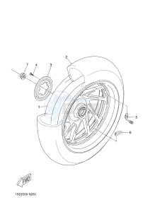 YPR400RA XMAX 400 ABS EVOLIS 400 ABS (1SD6 1SD6 1SD6 1SD6) drawing REAR WHEEL